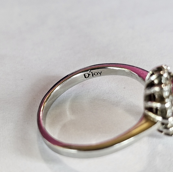 Authentic Montepuez Ruby & White Zircon Ring Platinum over 925 Sz 6! ❤️ - Picture 13 of 13